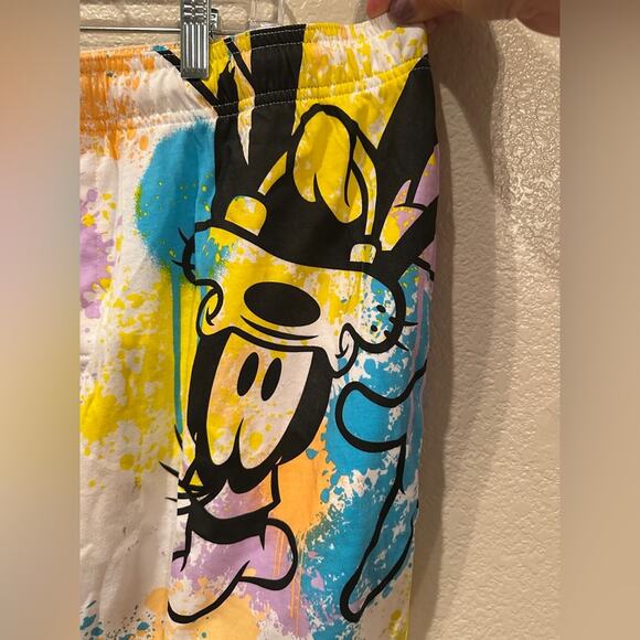 NWT Disney Parks Mickey and Friends Goofy & Max Splatter Paint Short XS M XL - Picture 2 of 7